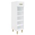 Mueble zapatero madera contrachapada blanco brillo 30x35x105