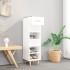 Mueble zapatero madera contrachapada blanco brillo 30x35x105