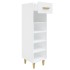 Mueble zapatero madera contrachapada blanco brillo 30x35x105