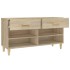 Mueble zapatero madera contrachapada roble Sonoma 102x35x55