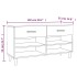 Mueble zapatero madera contrachapada roble Sonoma 102x35x55