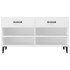 Mueble zapatero madera contrachapada blanco 102x35x55