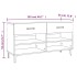 Mueble zapatero madera contrachapada blanco brillo 102x35x55