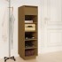Mueble zapatero de madera maciza pino marrón miel 30x34x105