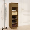 Mueble zapatero de madera maciza pino marrón miel 30x34x105 cm