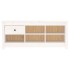 Armario zapatero de madera maciza de pino blanco 110x38x45,5