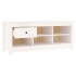 Armario zapatero de madera maciza de pino blanco 110x38x45,5
