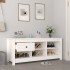 Armario zapatero de madera maciza de pino blanco 110x38x45,5
