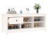 Armario zapatero de madera maciza de pino blanco 110x38x45,5