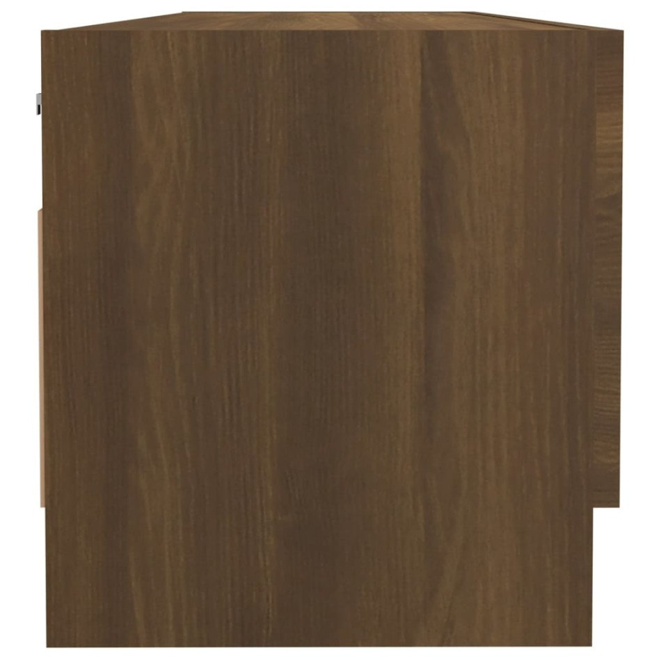 Armario madera contrachapada roble marrón 100x32,5x35
