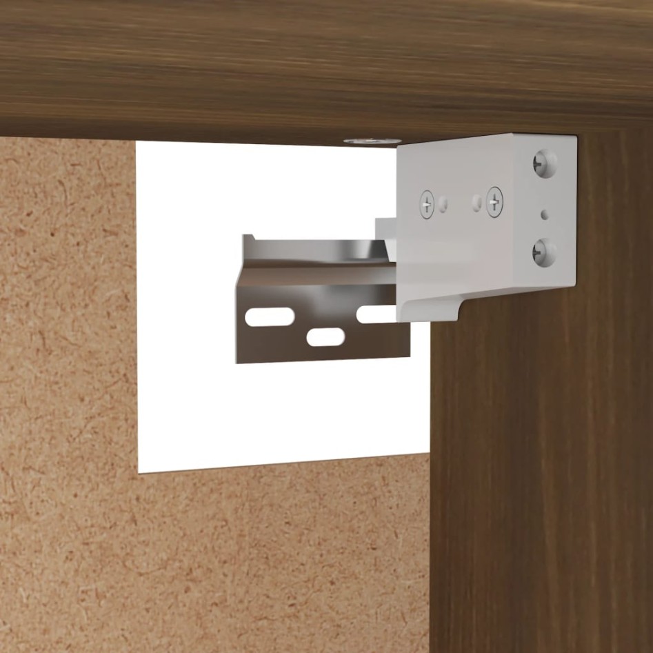 Armario madera contrachapada roble marrón 100x32,5x35