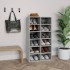Mueble zapatero madera contrachapada gris Sonoma 54x34x100,5