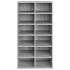 Mueble zapatero madera contrachapada gris Sonoma 54x34x100,5