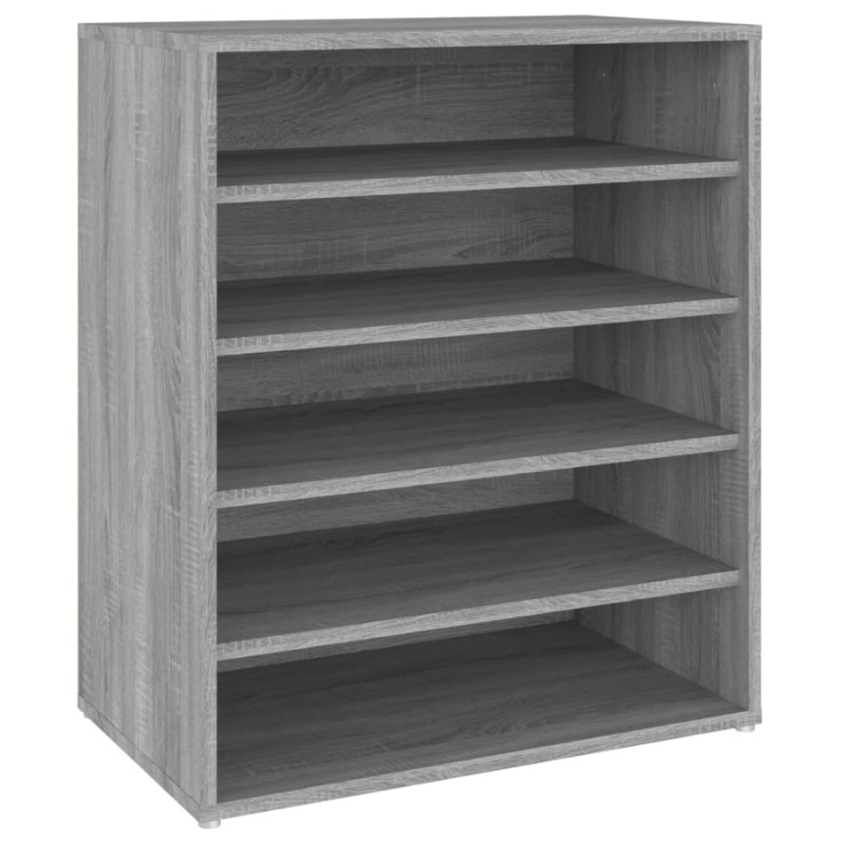 Zapatero de madera contrachapada gris Sonoma 60x35x70