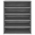 Zapatero de madera contrachapada gris Sonoma 60x35x70