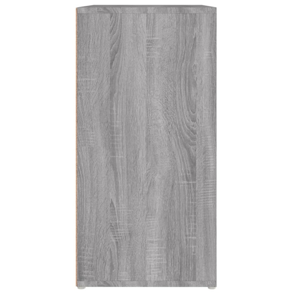 Zapatero de madera contrachapada gris Sonoma 60x35x70
