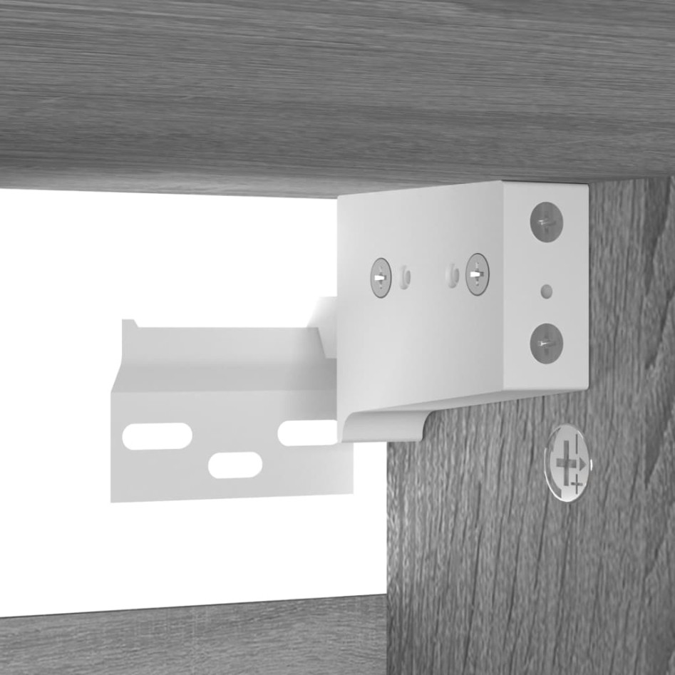 Zapatero de madera contrachapada gris Sonoma 60x35x70