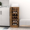 Mueble zapatero madera contrachapada roble ahumado 32x35x92 cm