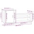 Mueble zapatero madera contrachapada roble Sonoma 130x35x54