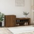Mueble zapatero madera contrachapada roble marrón 130x35x54