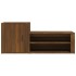 Mueble zapatero madera contrachapada roble marrón 130x35x54