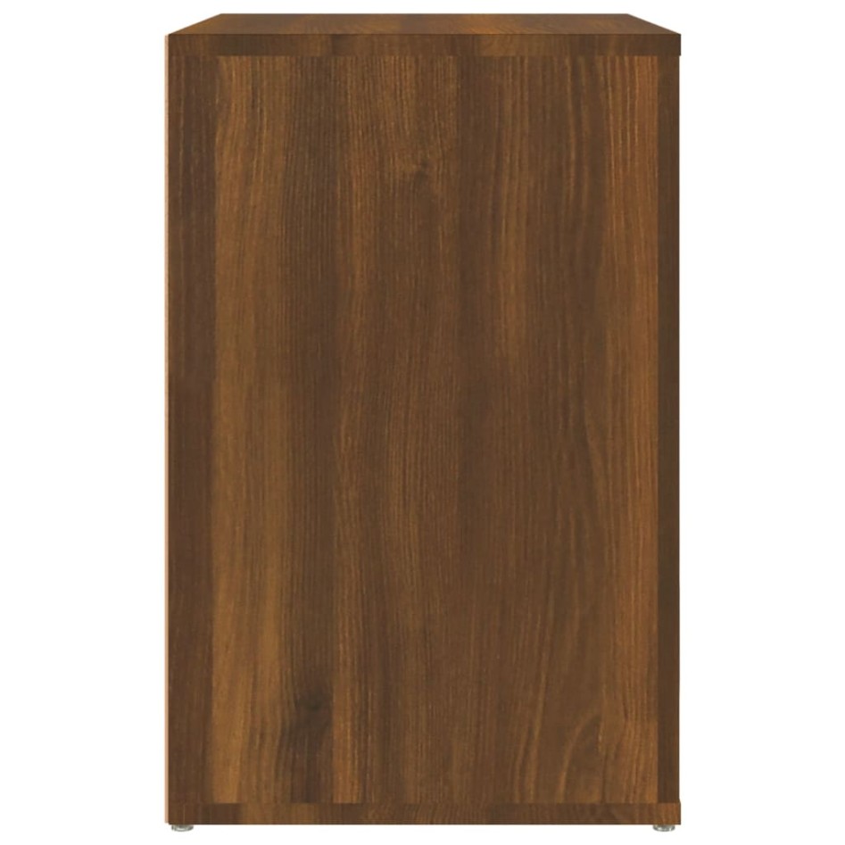 Mueble zapatero madera contrachapada roble marrón 130x35x54