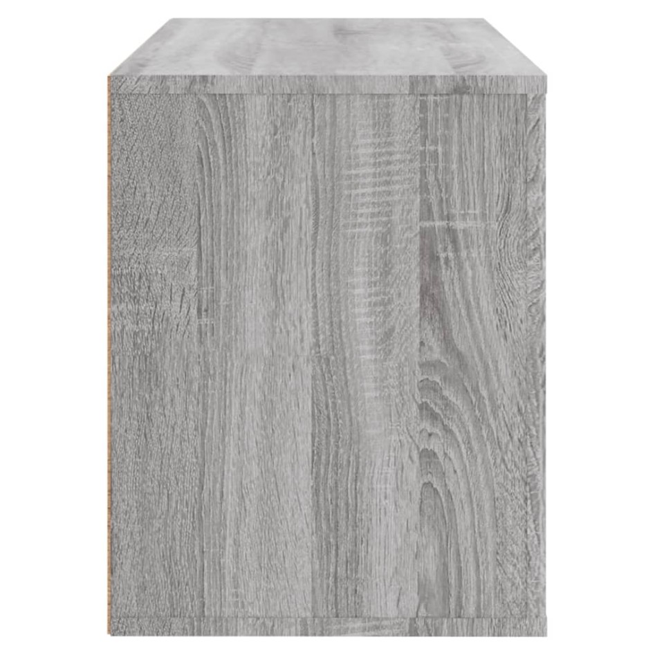 Mueble zapatero de madera contrachapada gris Sonoma 80x35x45
