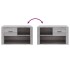 Mueble zapatero de madera contrachapada gris Sonoma 80x35x45