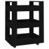 Carrito de cocina madera contrachapada negro 60x45x80