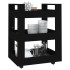 Carrito de cocina madera contrachapada negro 60x45x80