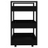 Carrito de cocina madera contrachapada negro 60x45x80