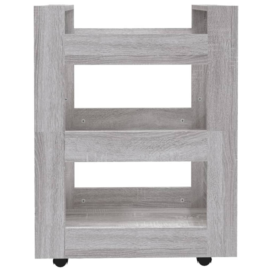 Carrito de cocina madera contrachapada gris Sonoma 60x45x80