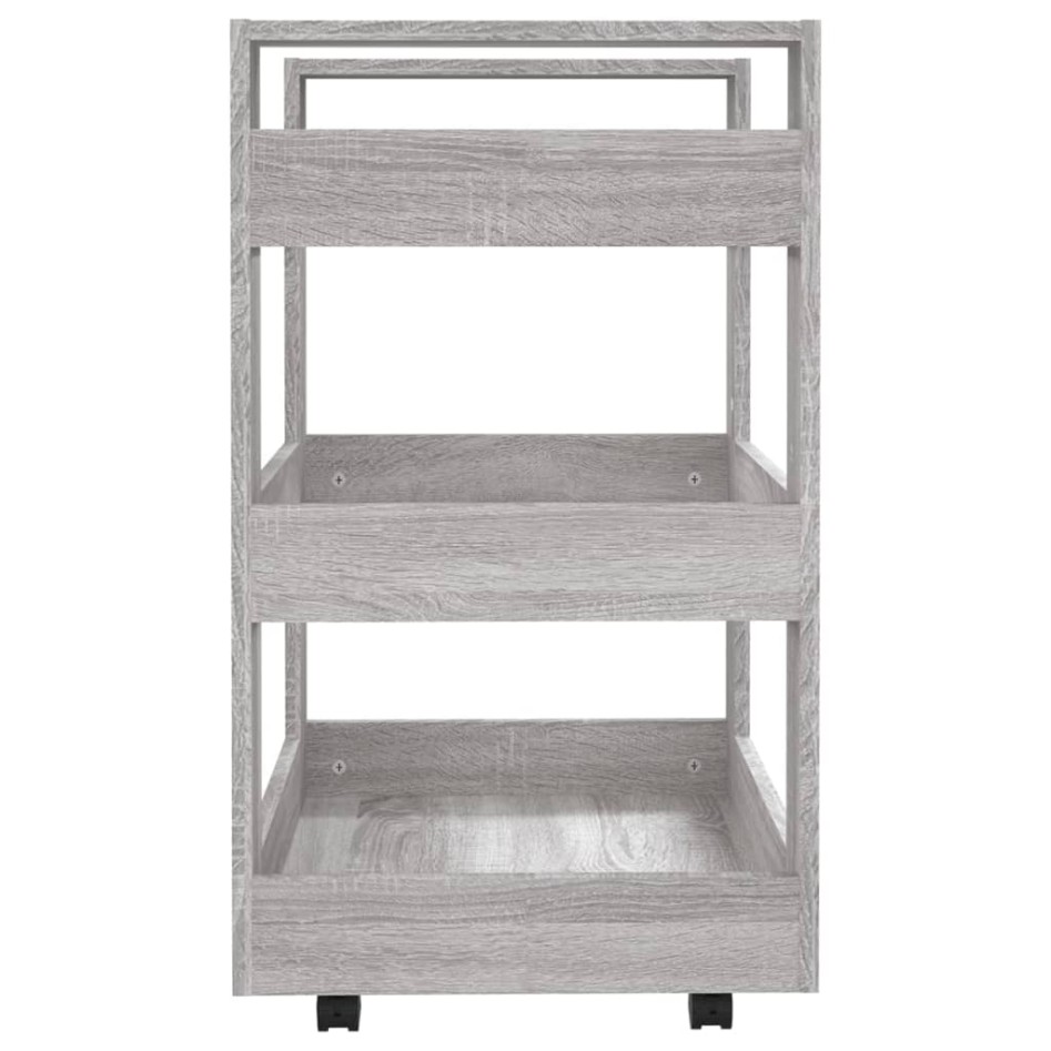 Carrito de cocina madera contrachapada gris Sonoma 60x45x80