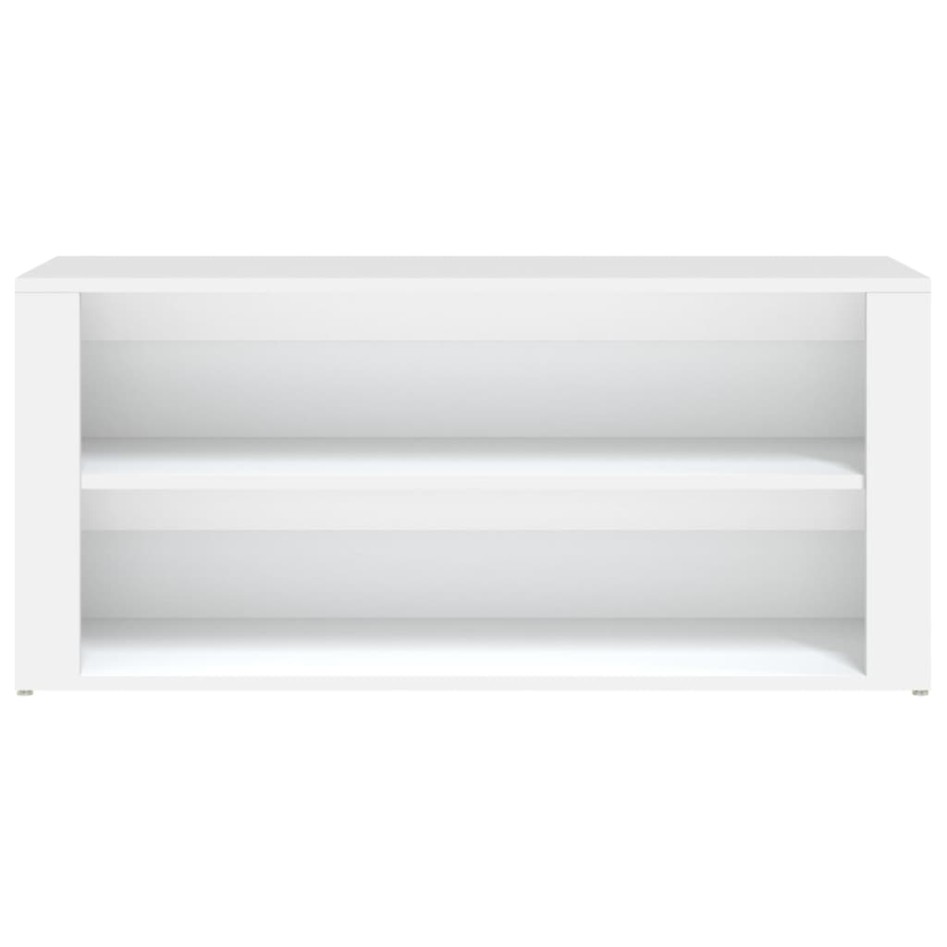 Mueble zapatero de madera contrachapada blanco 100x35x45