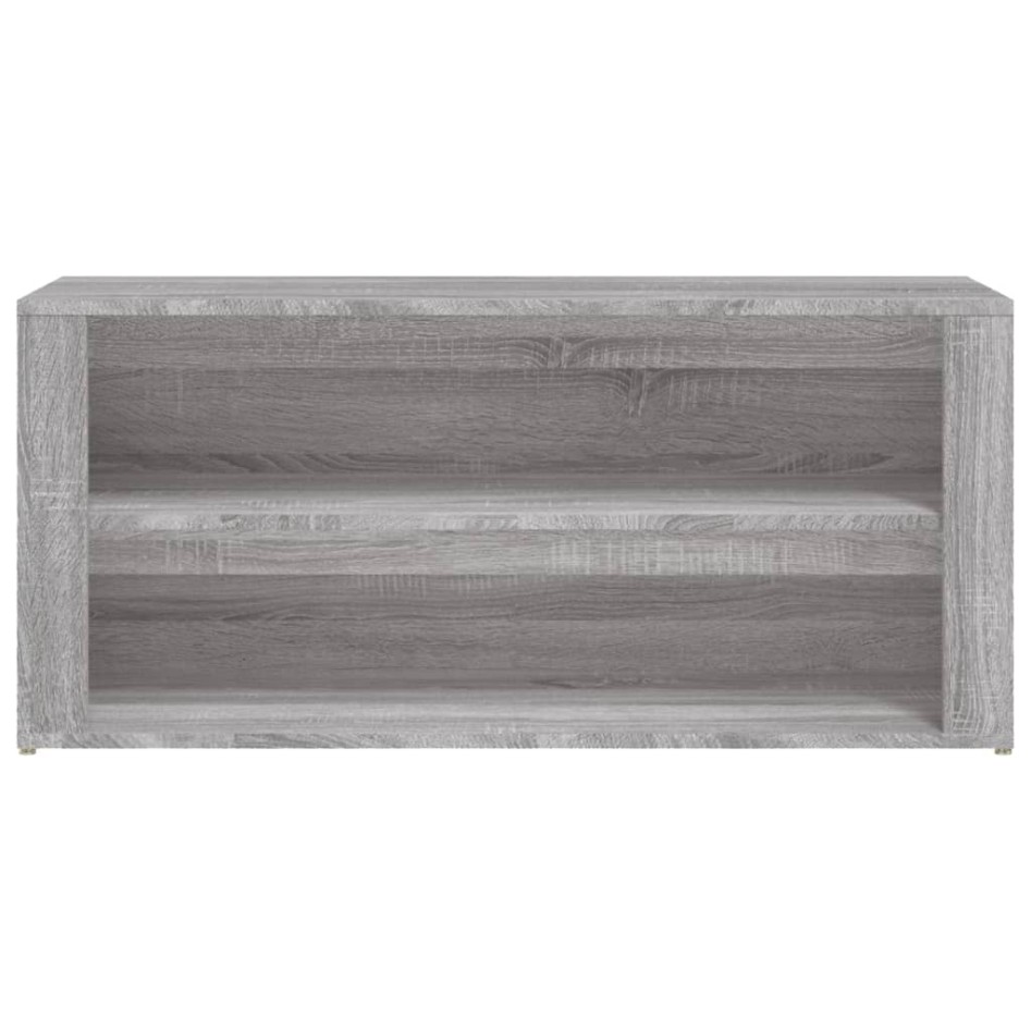 Mueble zapatero madera contrachapada gris Sonoma 100x35x45