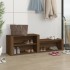 Mueble zapatero madera contrachapada marrón roble 150x35x45