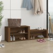 Mueble zapatero madera contrachapada marrón roble 150x35x45 cm