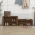 Mueble zapatero madera contrachapada marrón roble 150x35x45