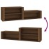 Mueble zapatero madera contrachapada marrón roble 150x35x45