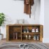 Mueble zapatero madera contrachapada roble ahumado 100x35x45