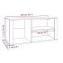 Mueble zapatero madera contrachapada roble ahumado 100x35x45