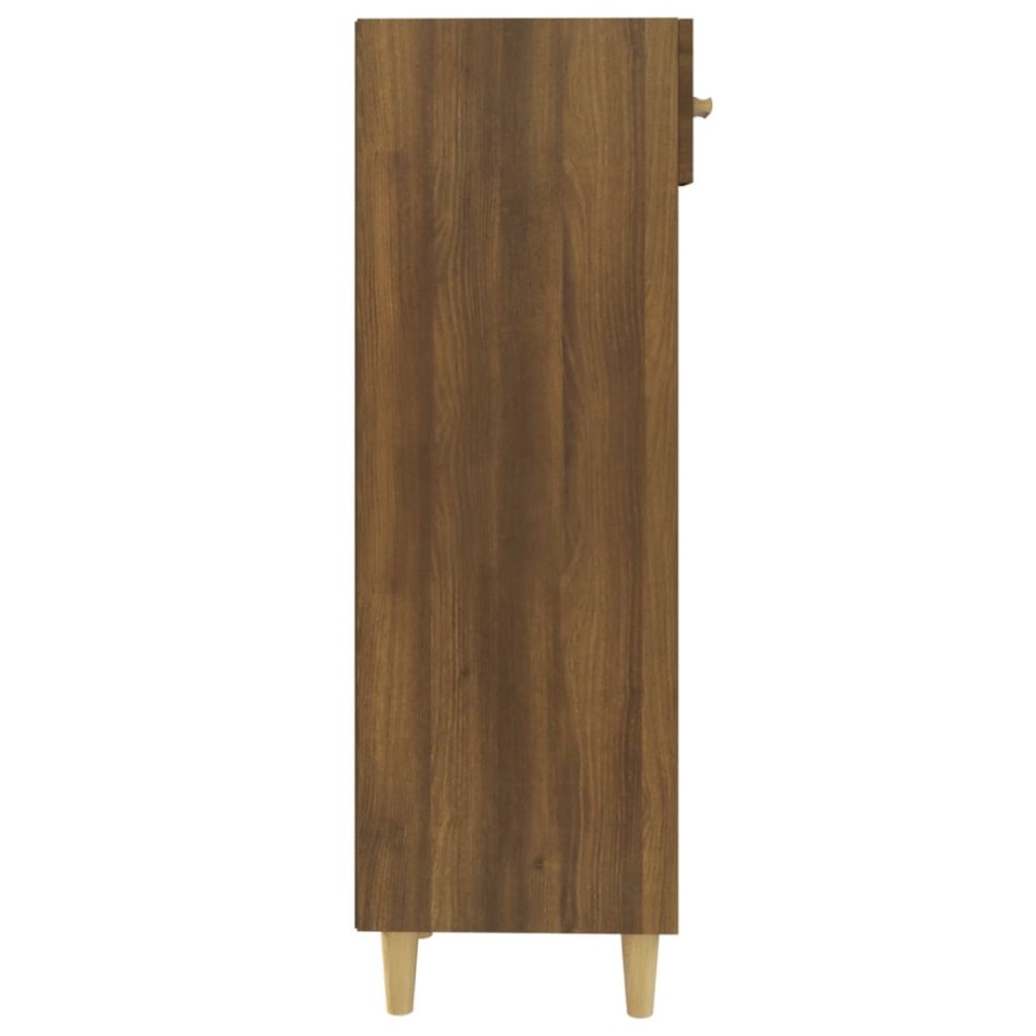 Mueble zapatero madera contrachapada marrón roble 30x35x105