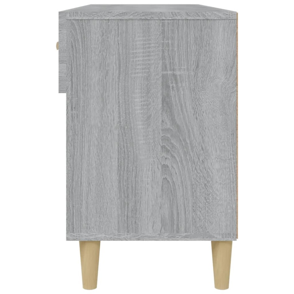 Mueble zapatero madera contrachapada gris Sonoma 102x35x55