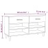 Mueble zapatero madera contrachapada gris Sonoma 102x35x55
