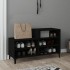 Mueble zapatero madera contrachapada negro 102x36x60