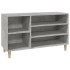 Mueble zapatero madera contrachapada gris hormigón 102x36x60