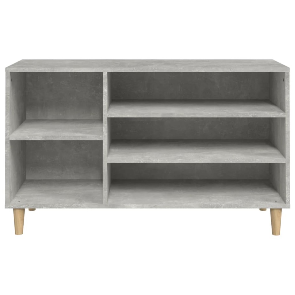 Mueble zapatero madera contrachapada gris hormigón 102x36x60