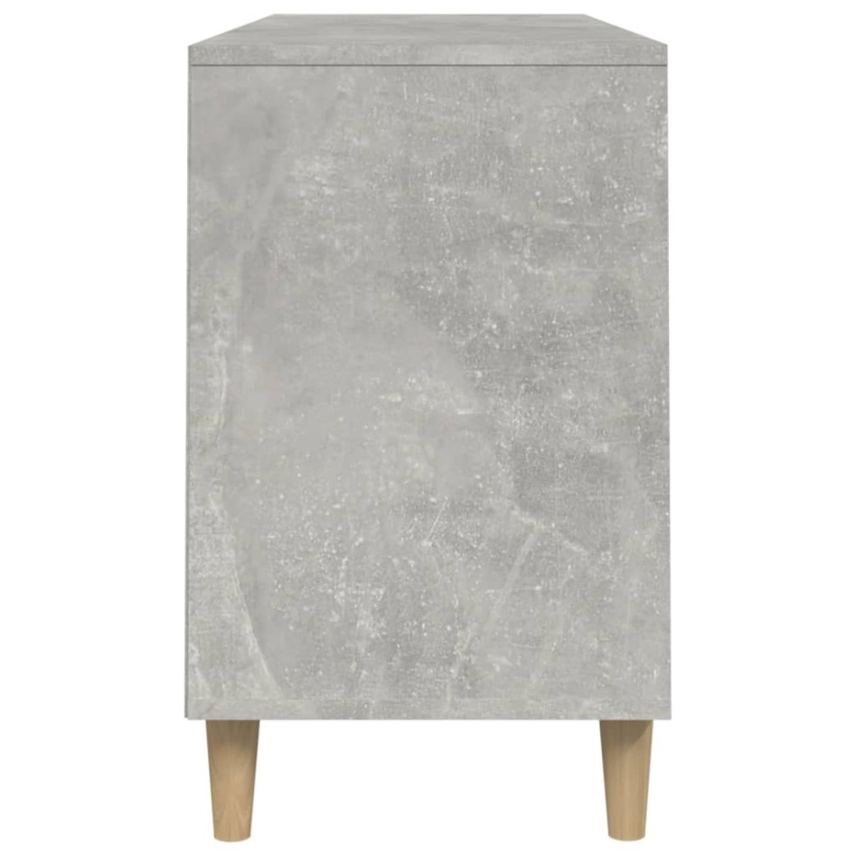 Mueble zapatero madera contrachapada gris hormigón 102x36x60