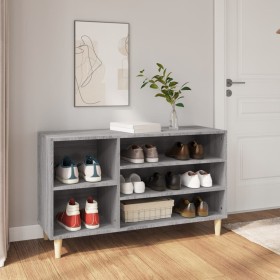 Mueble zapatero madera contrachapada gris Sonoma 102x36x60
