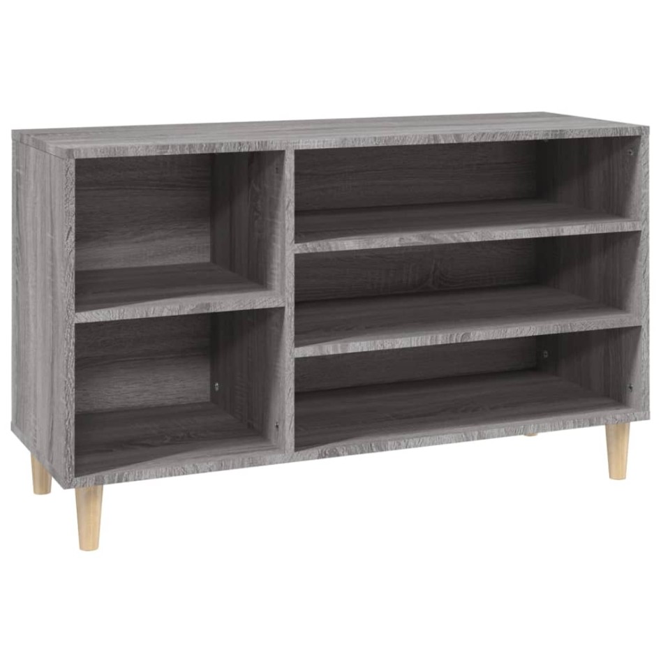 Mueble zapatero madera contrachapada gris Sonoma 102x36x60